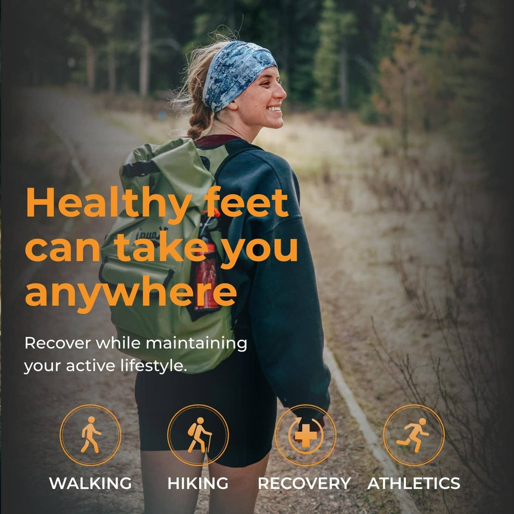 Athletic insole insert for active use, shown with outdoor walking theme