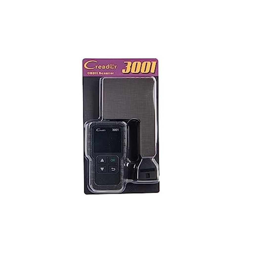 Launch Creader 3001 OBD2 scanner in box insert, front view