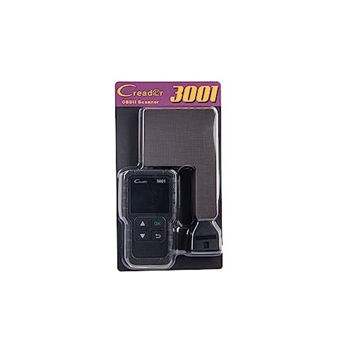 Launch Creader 3001 OBD2 scanner in box insert, front view