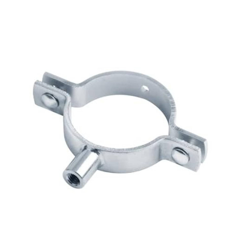 Galvanized split-ring pipe hanger clamp for 2 in. O.D. tubing