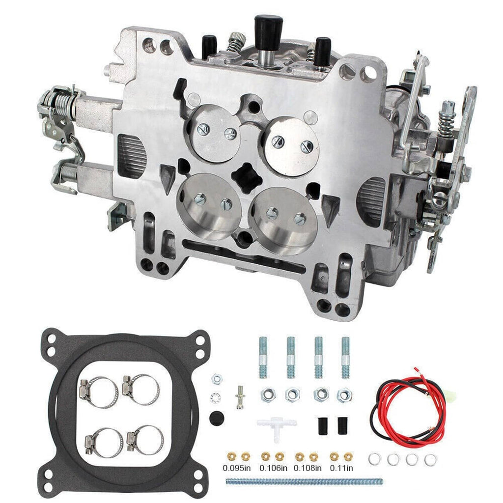 4-barrel carburetor assembly kit with gasket, mounting hardware and wires