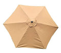 Tan umbrella replacement canopy with round buttoned center vent