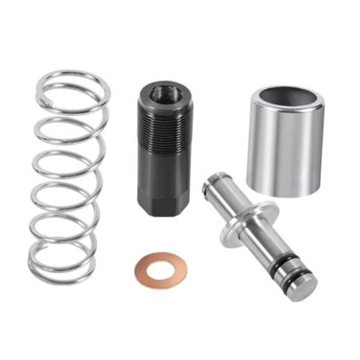 Floor jack pump replacement kit with coil spring, piston rod, cylinder and gasket