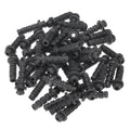 Black 3mm cable strain relief cord connectors, 50-pack of flexible bushing boots
