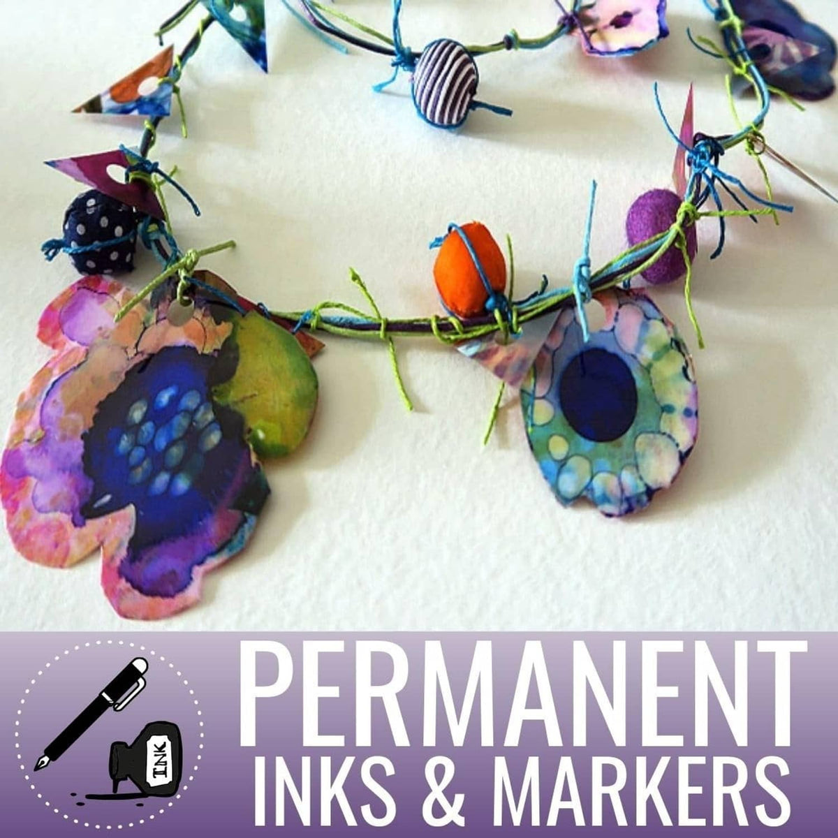 Clear craft mylar film sheet used with permanent inks and markers, artwork garland