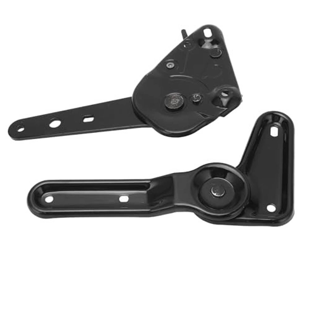 Black seat recliner adjuster bracket with long mounting rails