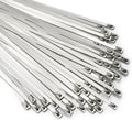 304 stainless steel metal zip ties, multiple long straps with locking heads
