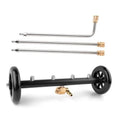 Undercarriage washer pressure sprayer with black frame and brass quick-connect wands