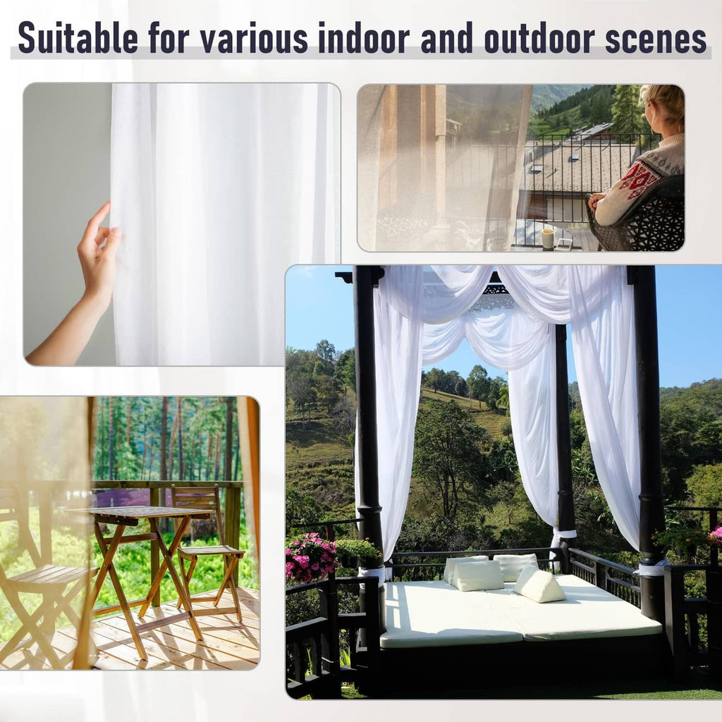 Magnetic curtain weights for indoor and outdoor window curtains on frame bars
