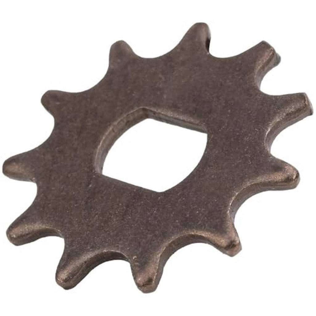 Steel 11-tooth sprocket wheel with central square mounting hole