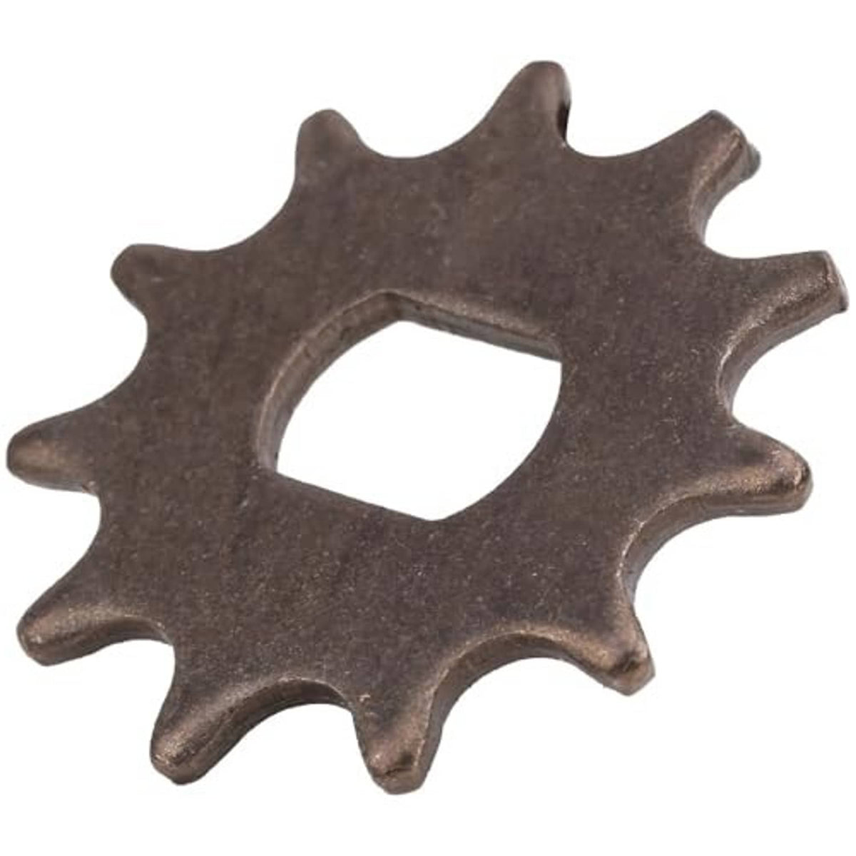 Steel 11-tooth sprocket wheel with central square mounting hole