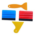 Vinyl wrap felt edge squeegee set: orange, blue, red, yellow plastic handles
