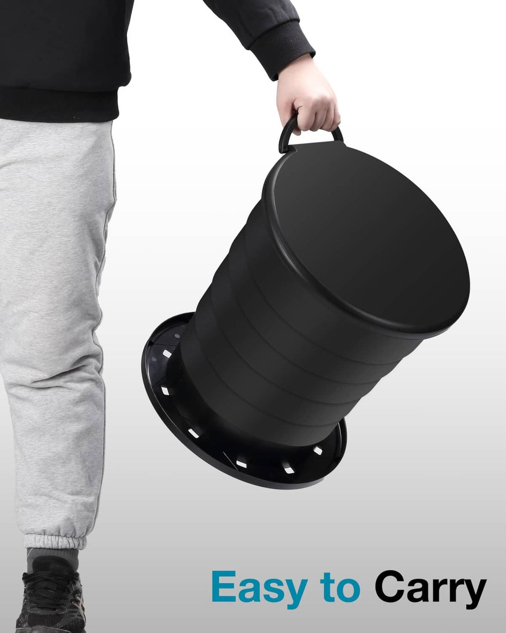 RivetOak TRIPTIPS 2025 Upgrade Retractable Portable Toilet Foldable Height XL, Dark