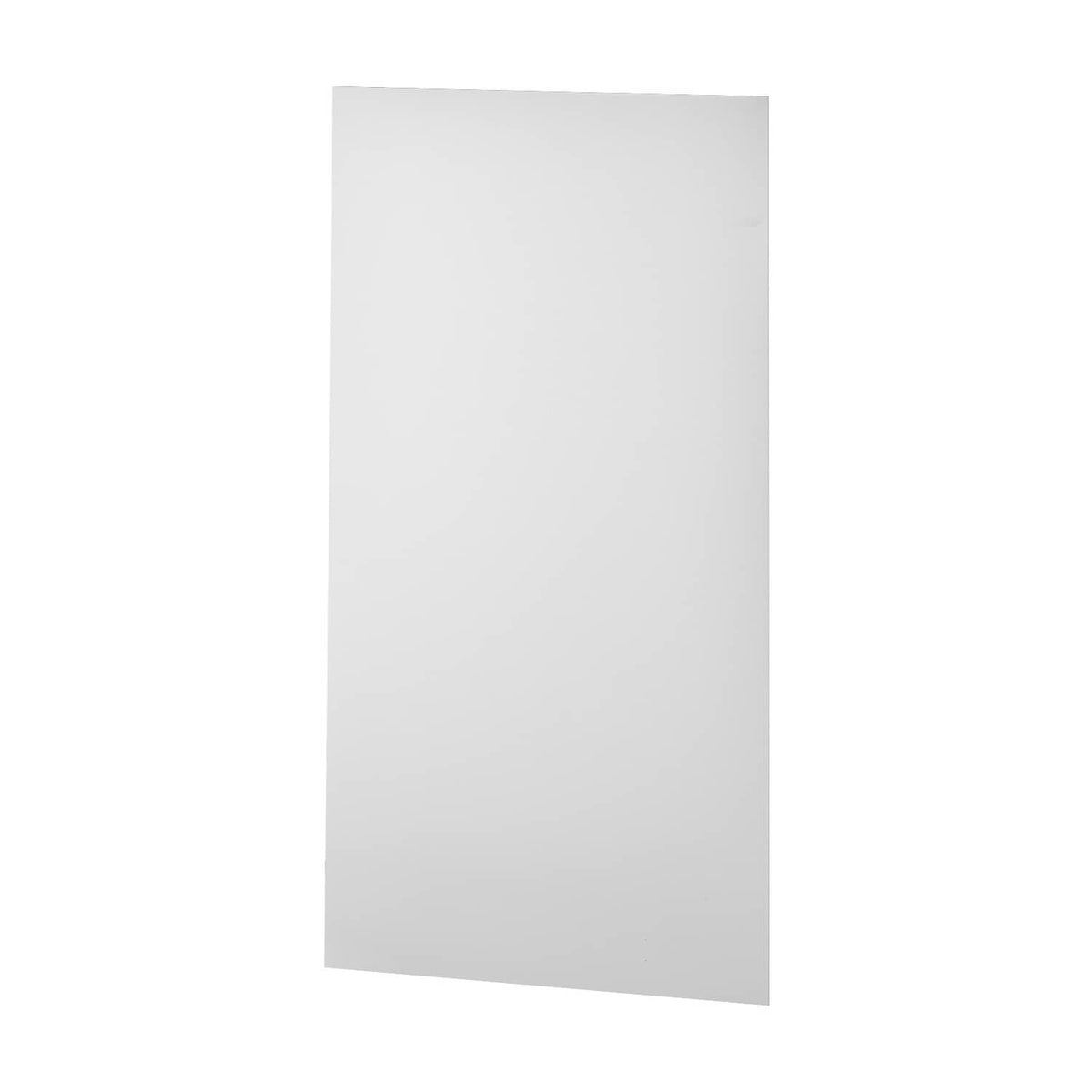 Rectangular white PVC ceiling tile panel for drop ceiling grid systems.