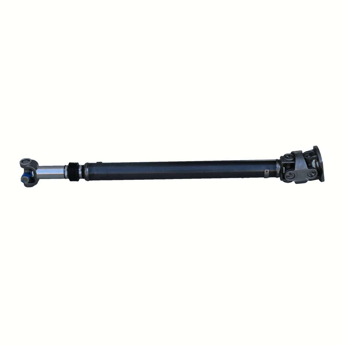 Front drive shaft assembly, black shaft with U-joints at both ends