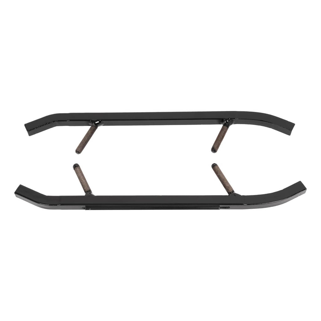 Black ski wear bar set with four studs and two curved runner edges