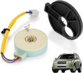 Steering torque sensor with wiring harness and black plastic mounting ring