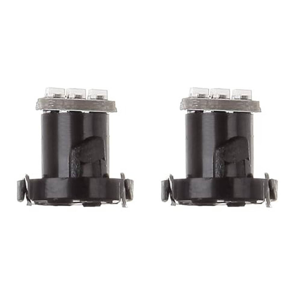 LED wedge light bulbs, black side profile with base contacts, pair