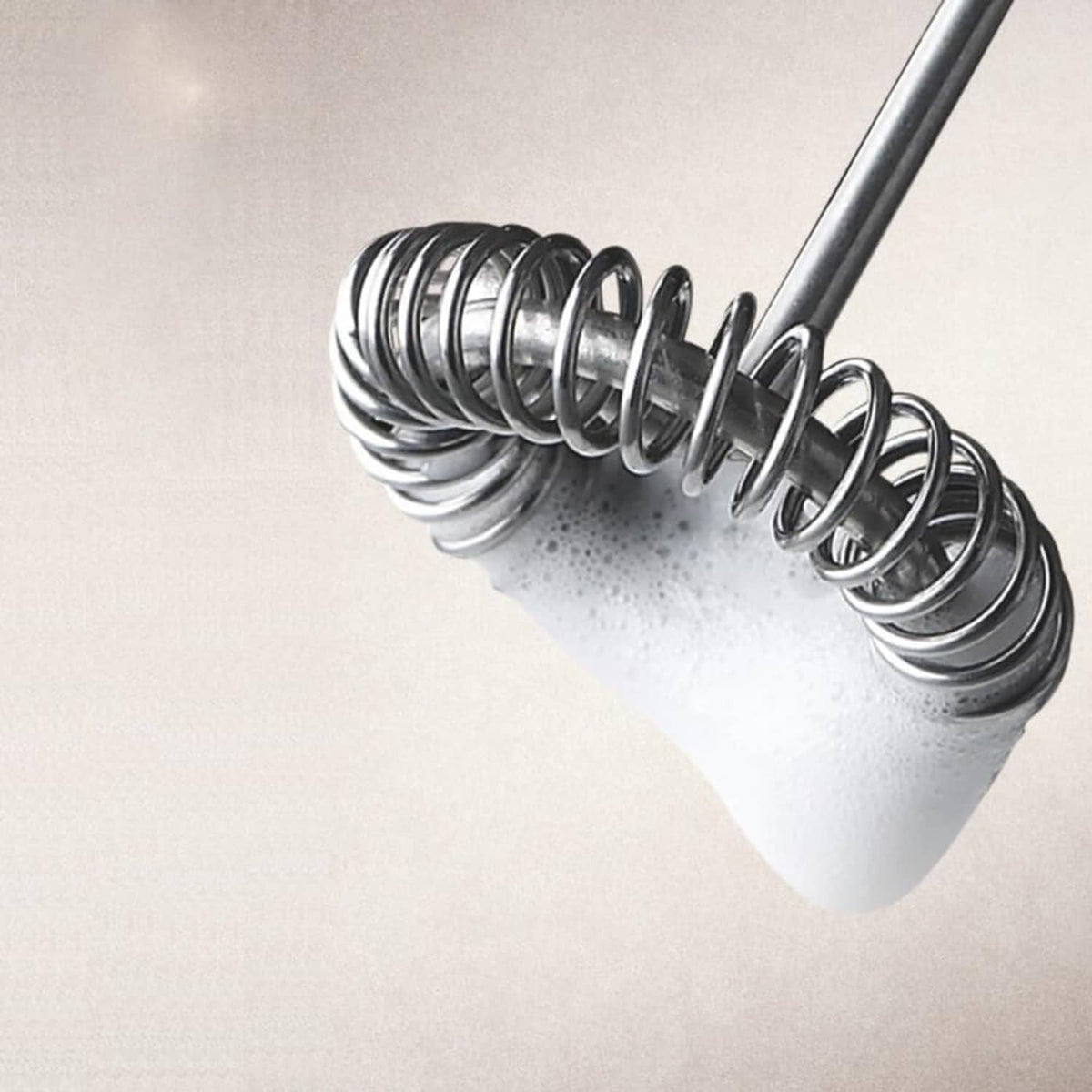 Stainless whisk spring for milk frother
