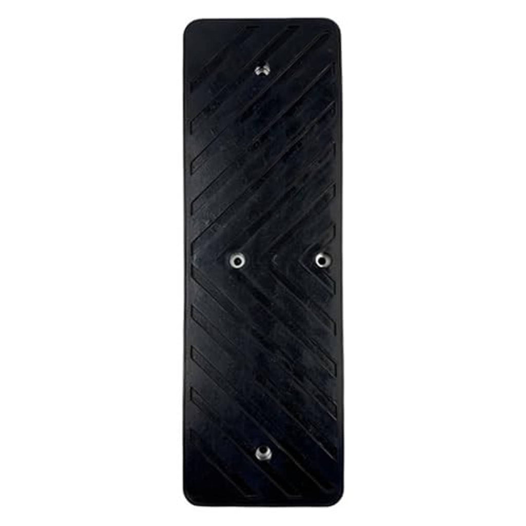Black rubber tire changer pad back with three metal mounting studs