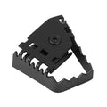 Black motorcycle brake pedal lever extension bracket with serrated grip pads