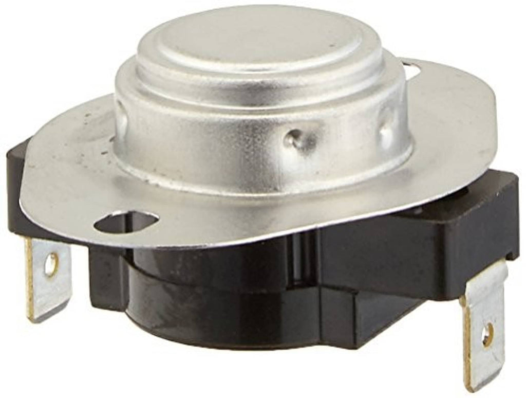 Emerson snap disc fan control with circular metal top and black base terminals