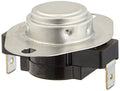 Emerson snap disc fan control with circular metal top and black base terminals