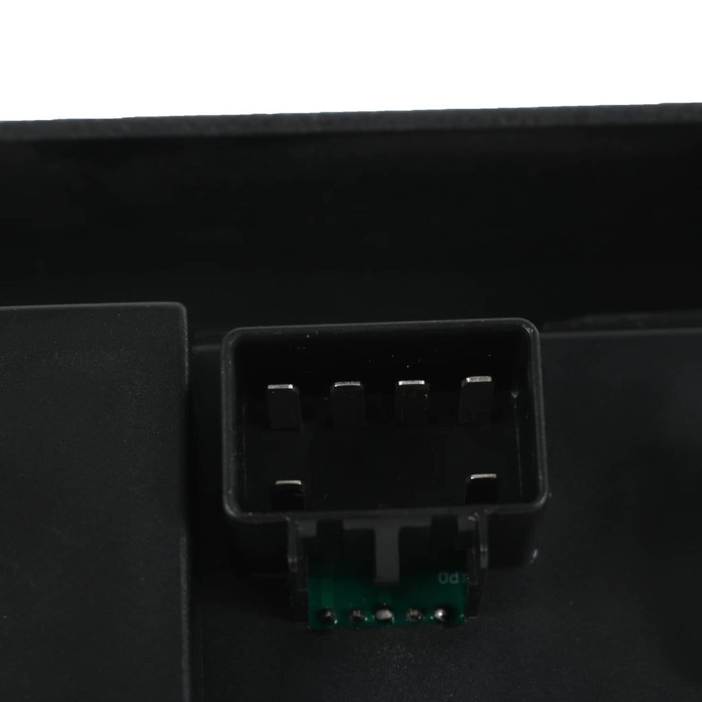 Power window switch connector with pin header and circuit board terminals