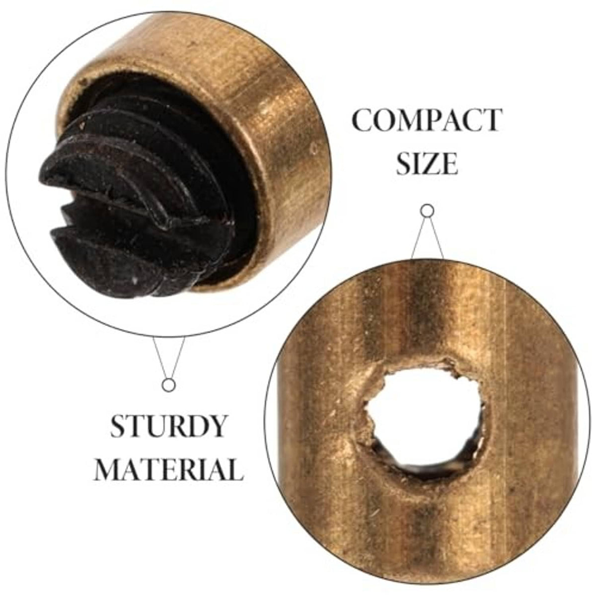 Brass throttle cable nipple with black rubber end, compact size detail