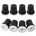 Abrasive sandblaster nozzle tips set with black caps and white bases, labeled 2.0–3.5