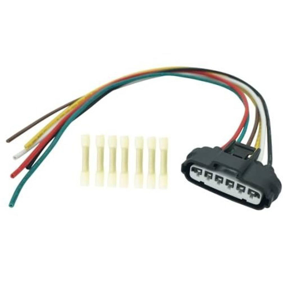 Throttle sensor connector pigtail with multicolored wires and white pin terminals