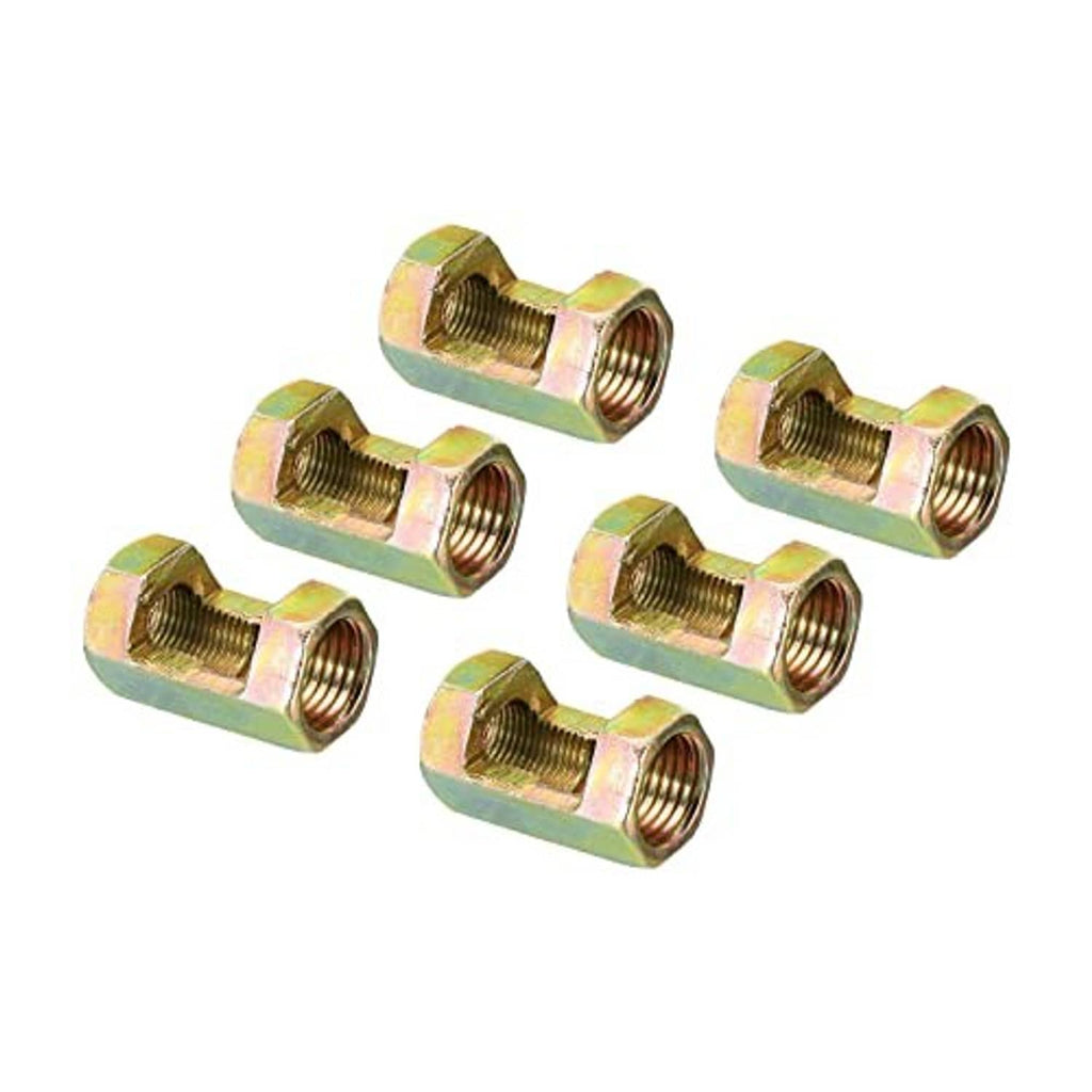Zinc-coated hex coupling nuts, multiple pack, visible internal threads for connecting rods