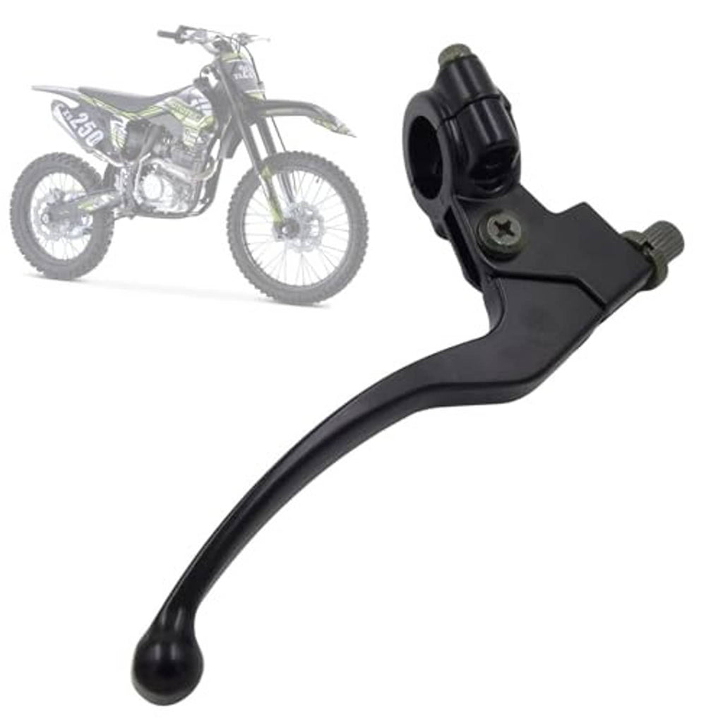 Black right clutch/brake lever perch with clamp-style mount and secured pivot hardware