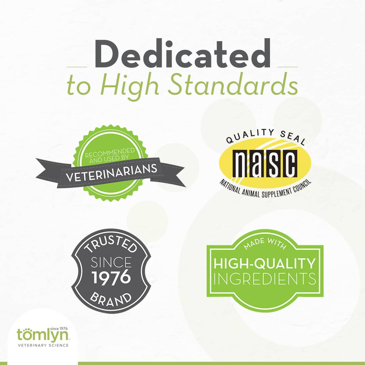 Veterinarian and quality seal badges for high-calorie nutritional gel