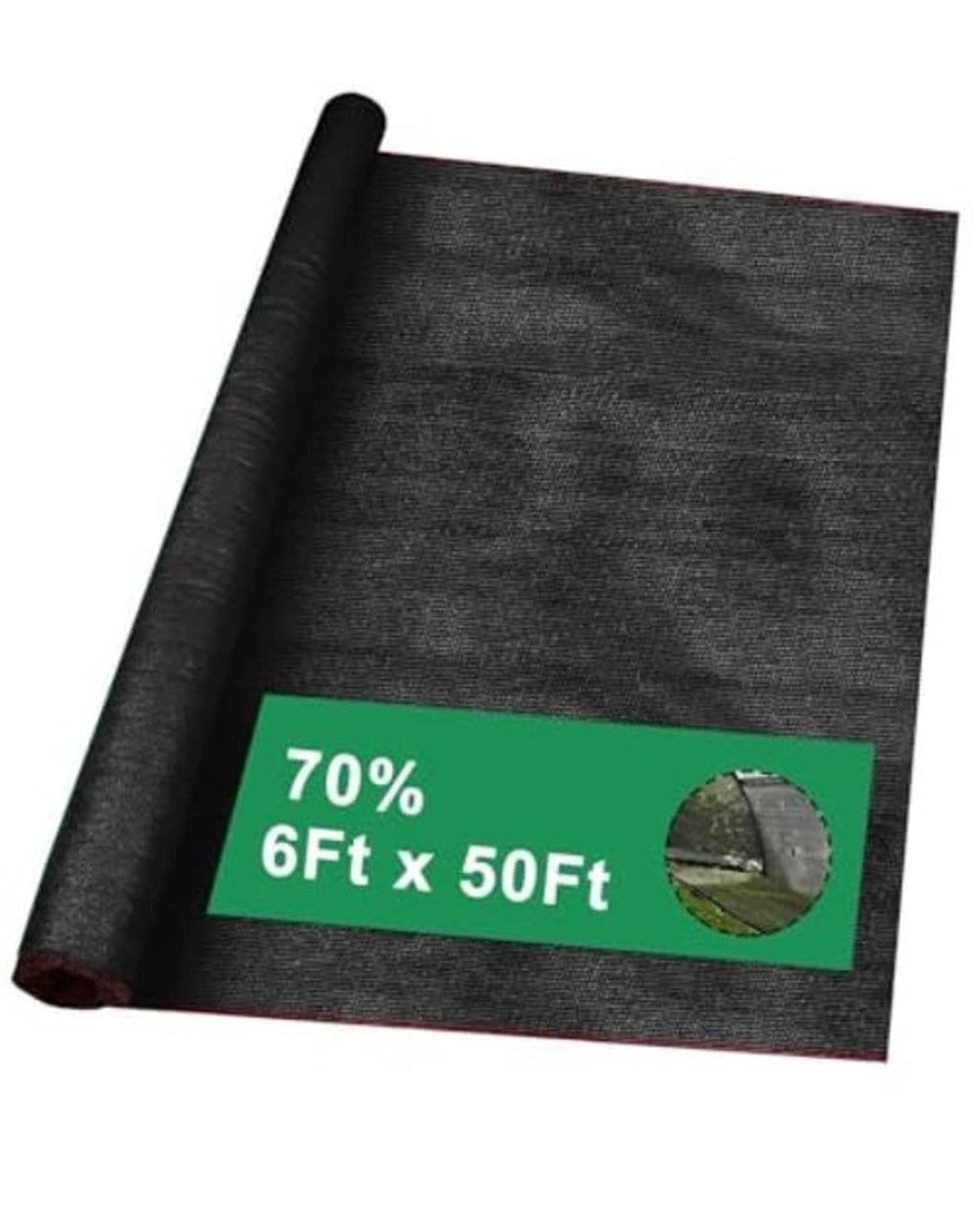 Black shade cloth sheet with rolled edge, outdoor sun protection fabric