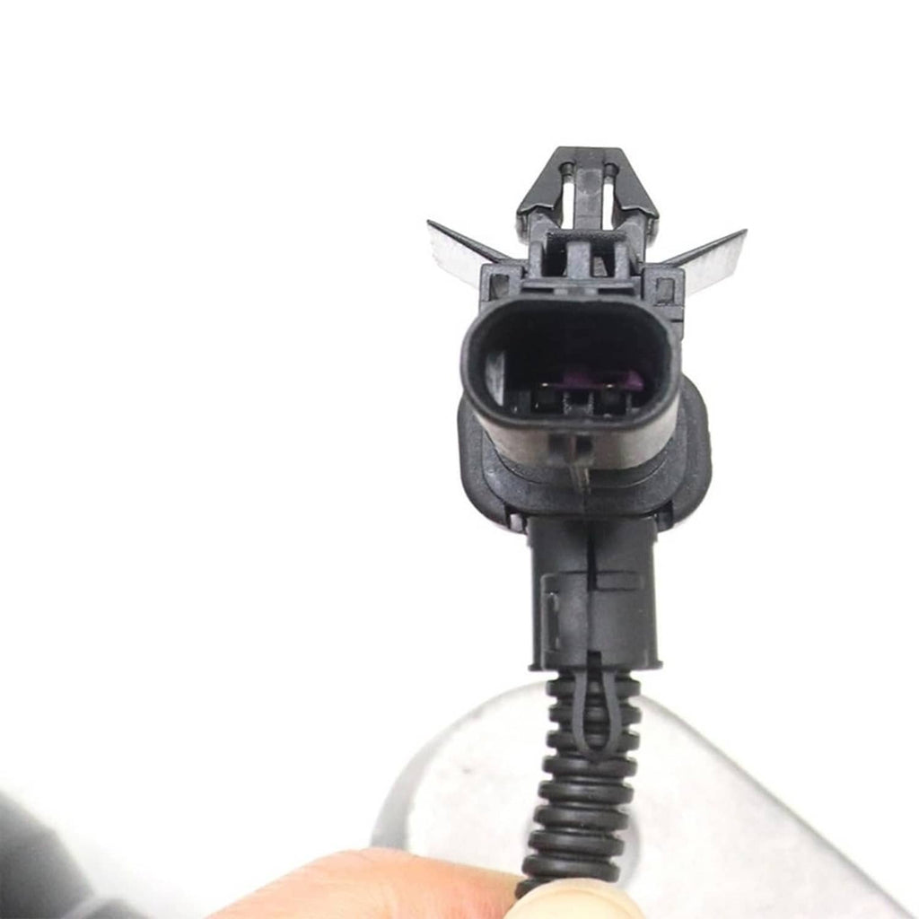 Rear shock absorber strut connector end with black plastic housing and mounting tabs