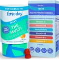 Multivitamin gummy bottle and carton labeled for ages 13–18 and teens