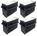Set of 4 truck engine air filters, black housing with pleated gray filter media