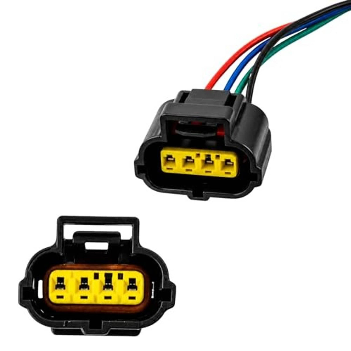 Throttle sensor connector plug with colored wires and yellow 6-pin terminal block