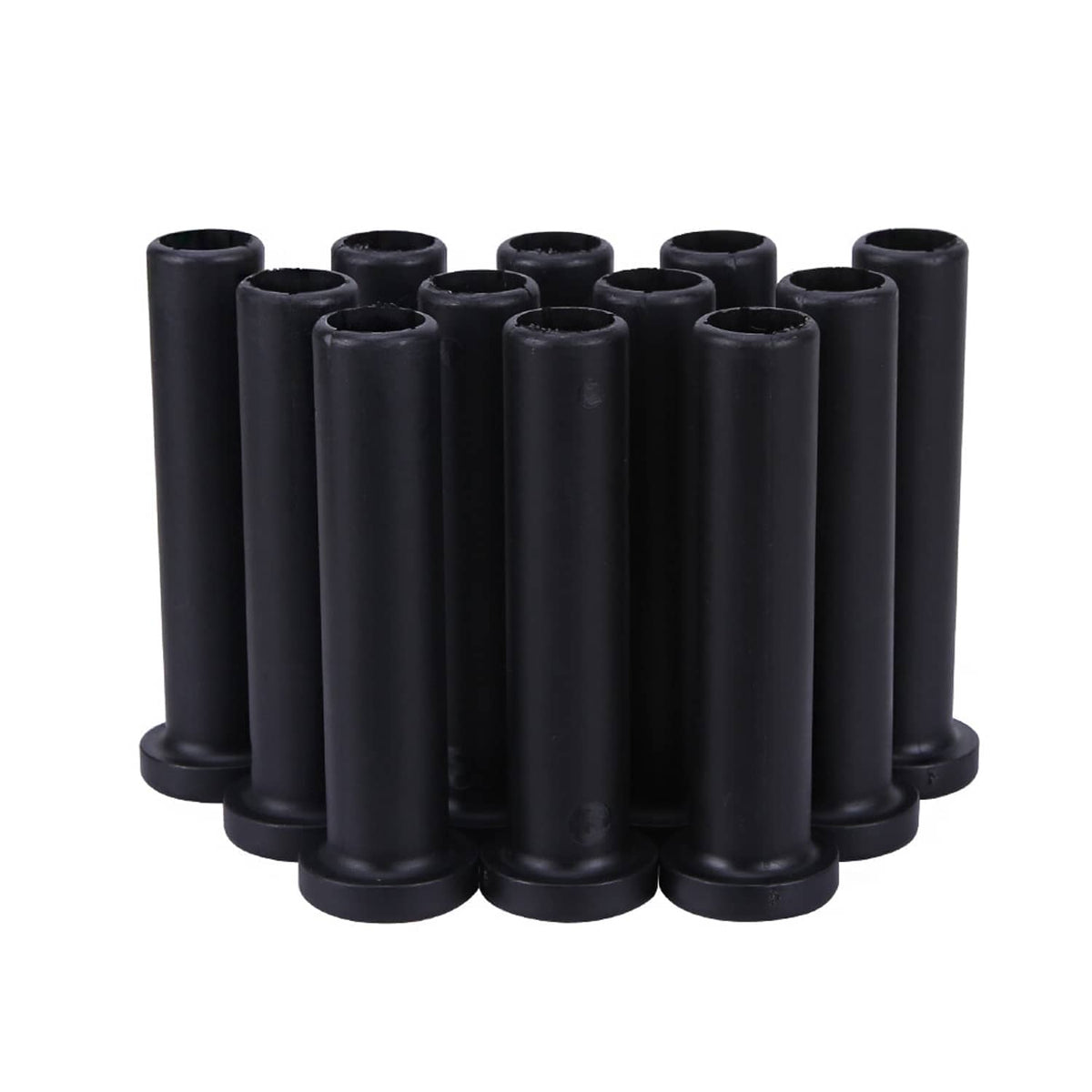 Black A-arm bushing sleeves kit with multiple cylindrical rubber bushings