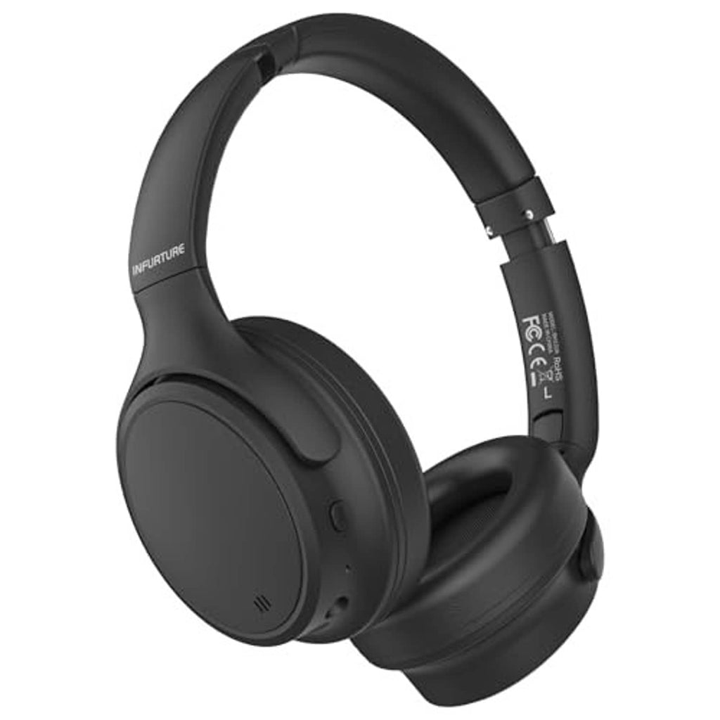 Black over-ear wireless noise-cancelling headphones with padded headband and earcups