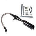 2-stroke exhaust muffler silencer kit with flexible pipe and mounting hardware