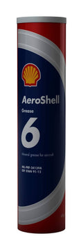 Aeroshell Grease 6 aircraft lubricant grease can, red/blue metal cylinder