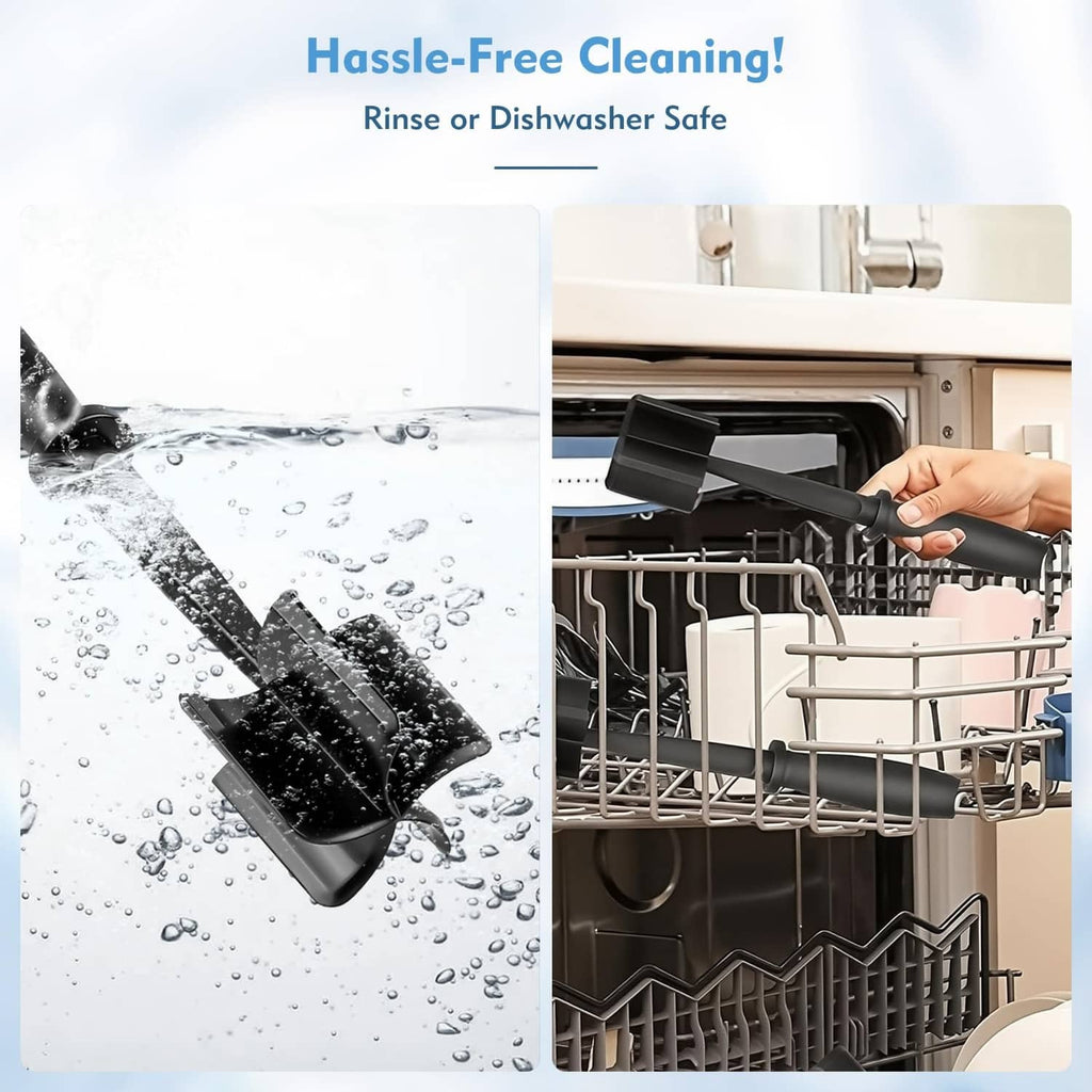 Black meat chopper tool for easy cleaning, rinsed and dishwasher-safe