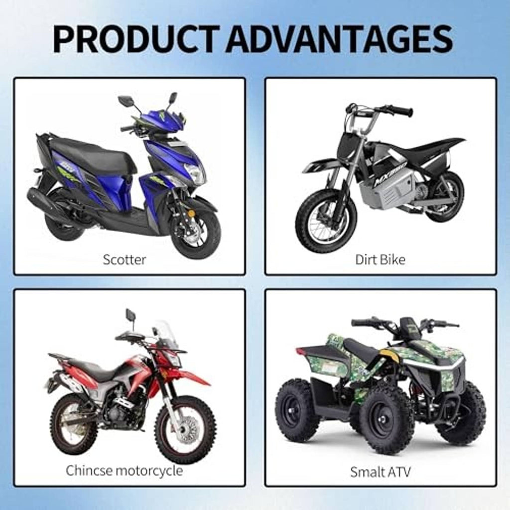 CDI ignition module compatibility icons for scooter, dirt bike, motorcycle, ATV
