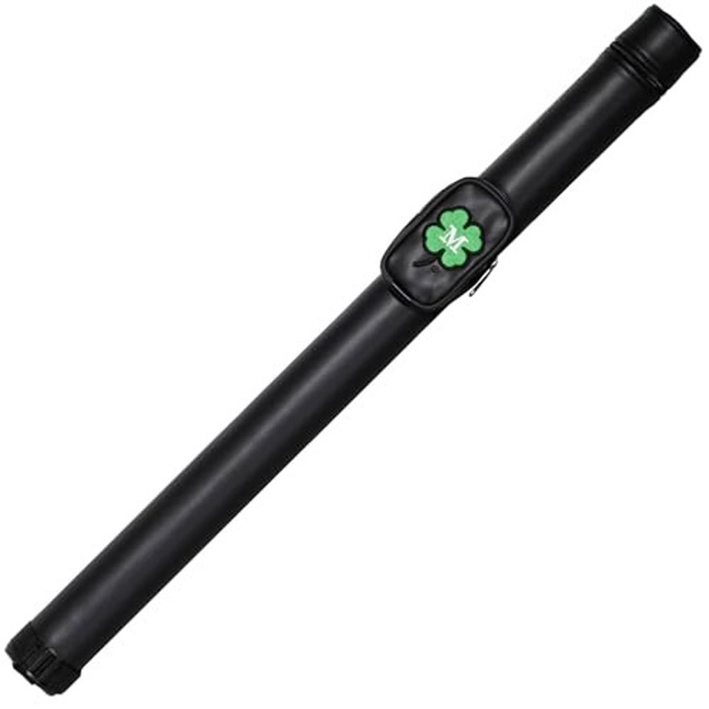 Black cue case with green clover logo on front oval pouch