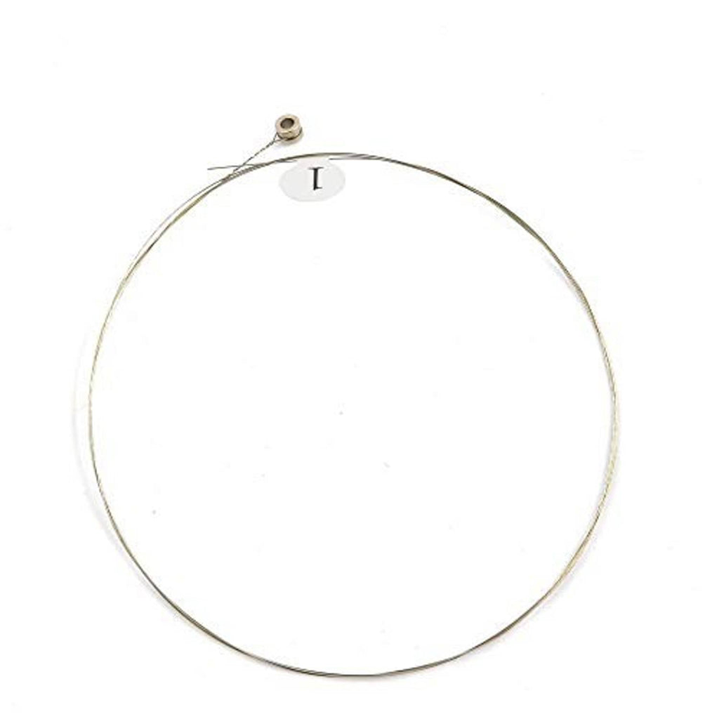 Single electric guitar string looped in a circle, labeled 1