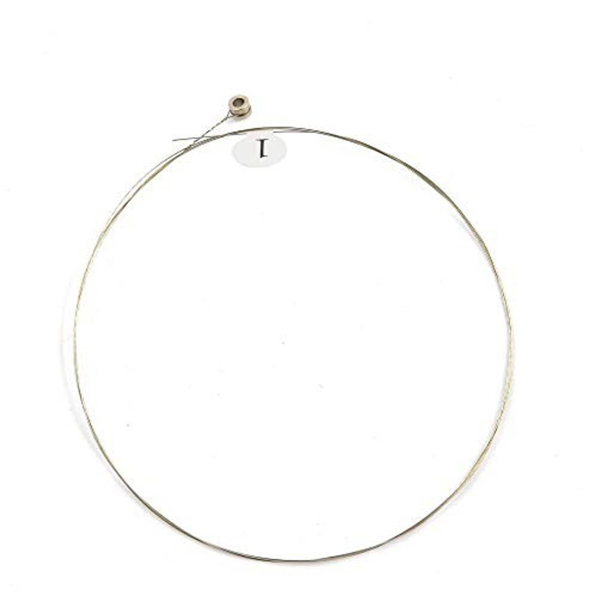 Single electric guitar string looped in a circle, labeled 1