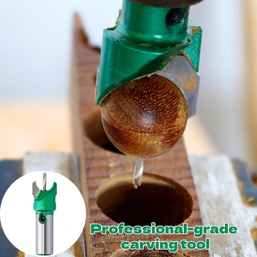 Green router bit with cutting tip, precision wooden bead drill for woodworking
