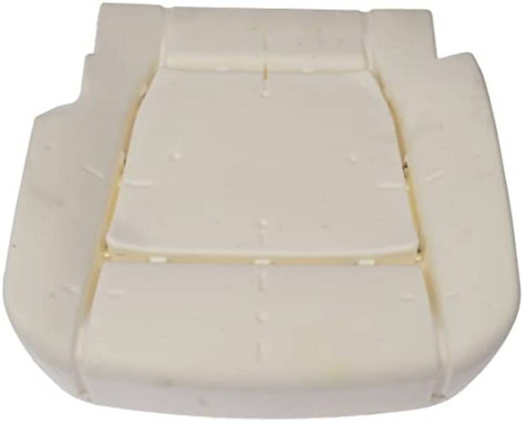 Front driver side seat cushion pad, cream with raised frame and center panel